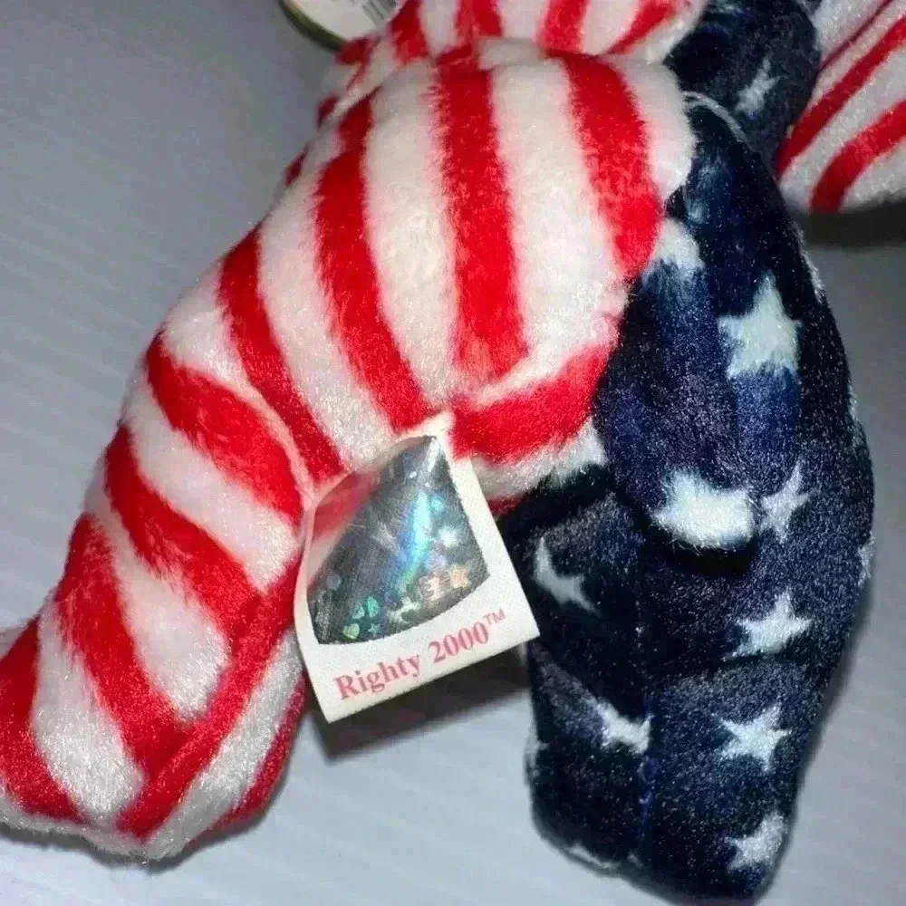 New!Lefty & Righty 2000 Ty Beanie Babies Original Tags Stars & Stripes Election! - Picture 5 of 16